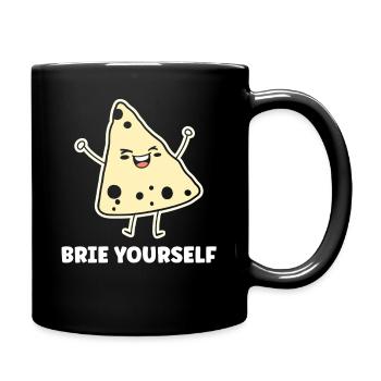 Humour fromage brie - Mug uni - noir - Droite