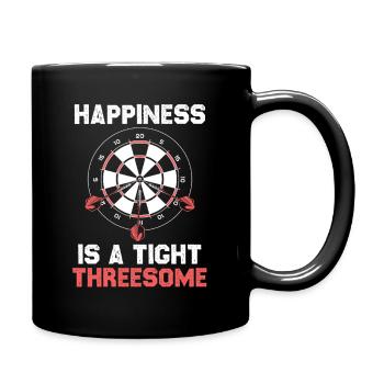 Happiness is a close threesome - Full Colour Mug - black - Right