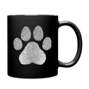 Hund süße Tierliebhaber Kunst Katze - Tasse einfarbig - Schwarz - Rechts