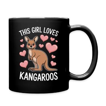 Kangaroo Saying Girl Funny Kangaroo Gift - Full Colour Mug - black - Right
