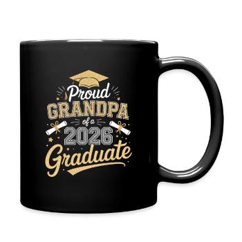 Proud Grandpa 2026 Graduate - Full Colour Mug - black - Right