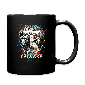 CALVARY Kreuzigung - Street Art Christentum  - Tasse einfarbig - Schwarz - Rechts