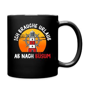Mer du Nord BESOIN DE VACANCES À BÜSUM Drôle - Mug uni - noir - Droite