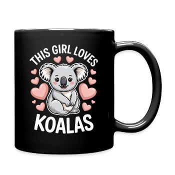 Koala Saying Girl Funny Koala Gift - Full Colour Mug - black - Right