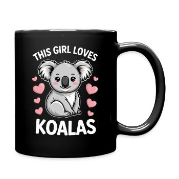 Koala Saying Girl Funny Koala Gift - Full Colour Mug - black - Right