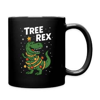 arbre rex drôle noël dinosaure humour - Mug uni - noir - Droite
