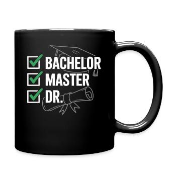 Bannière de remise des diplômes Bachelor Master Dr - Mug uni - noir - Droite