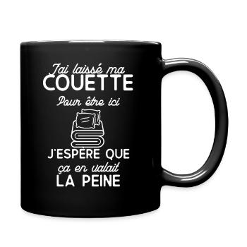 Quilt Attack am Morgen - Tasse einfarbig - Schwarz - Rechts