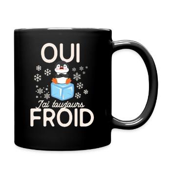 Frozen Penguin Always Cold - Full Colour Mug - black - Right