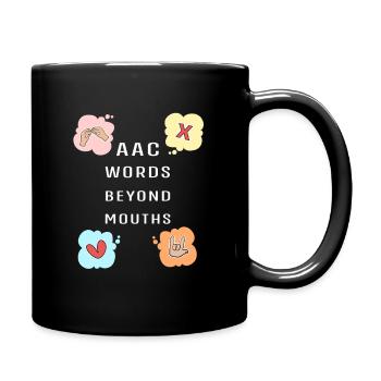 AAC Communication SLP Sign Language - Full Colour Mug - black - Right