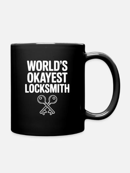 Der okayste Schlosser der Welt - Tasse einfarbig - Schwarz