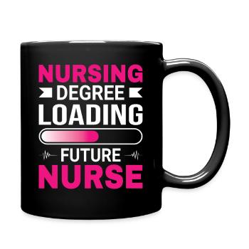 Krankenschwester Ausbildung - Tasse einfarbig - Schwarz - Rechts