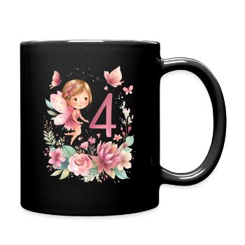 Birthday 4Girl Butterfly Fairy Party - Full Colour Mug - black - Right