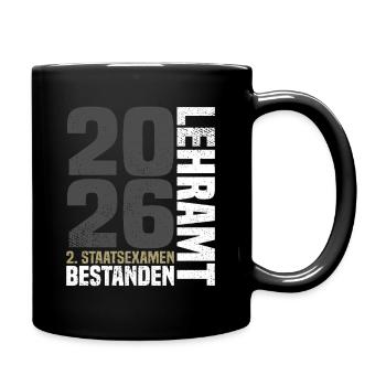 2. Staatsexamen Lehramt - Tasse einfarbig - Schwarz - Rechts