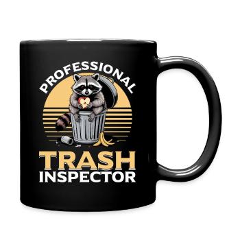Funny Raccoon - Tasse einfarbig - Schwarz - Rechts