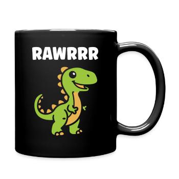 Cute Little Dinosaur - Full Colour Mug - black - Right