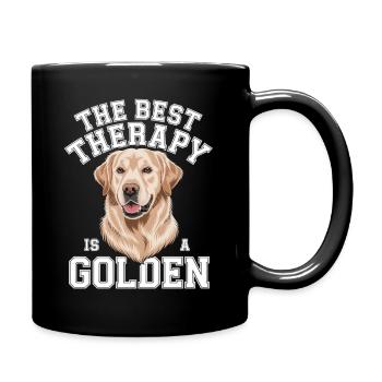 Best Therapy Golden Retriever - Full Colour Mug - black - Right
