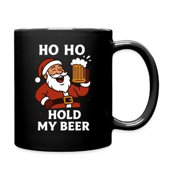 Ho Ho Hold My Beer Lustige Weihnachtsmannparty - Tasse einfarbig - Schwarz - Rechts