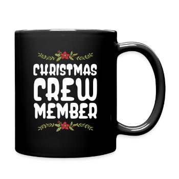 Weihnachten Crew Christmas - Tasse einfarbig - Schwarz - Rechts