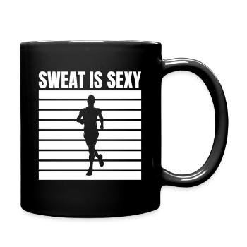 Marathon Runner Sweat Is Sexy Running - Tasse einfarbig - Schwarz - Rechts