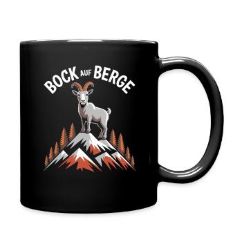  Bock Auf Berge Bergziege Alpen Wandern Klettern - Tasse einfarbig - Schwarz - Rechts