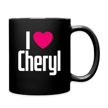 I Love Cheryl Pink Heart I Love Cheryl - Full Colour Mug - black - Right