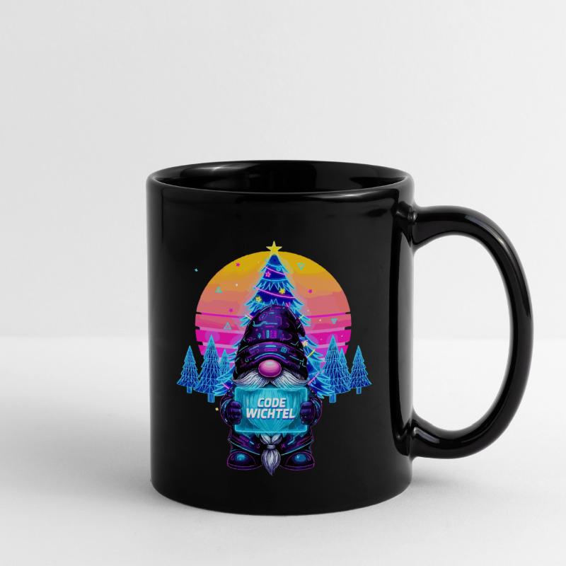 Cyberpunk Code Gnome - Synthwave Noël Nerd Mug uni