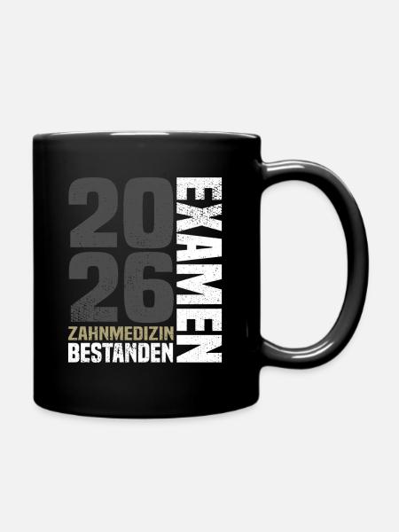 Zahnmedizin Examen 2026 - Tasse einfarbig - Schwarz