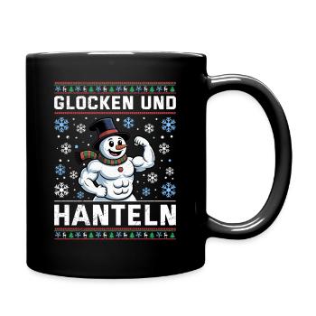 Noël CLOCHES ET HALTÈRES Fun - Mug uni - noir - Droite