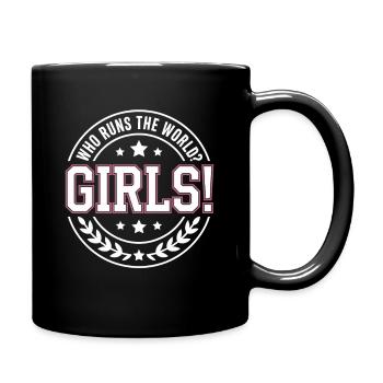 Women Power Who Runs The World Girls Power Girl - Full Colour Mug - black - Right