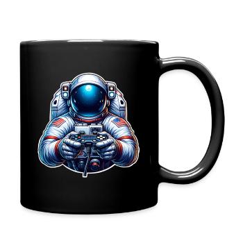 Astronaut Gaming Gamer - Full Colour Mug - black - Right