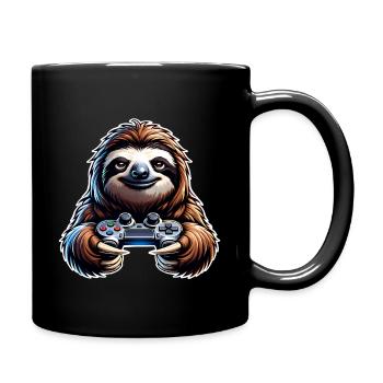 Gaming Sloth Controller - Full Colour Mug - black - Right