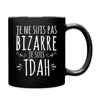 Ich bin ADHS - Hyperaktiv Impulsive Hyperaktivität - Tasse einfarbig - Schwarz - Rechts