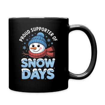 Snow Days Snowman Supporters - Full Colour Mug - black - Right
