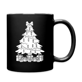 Harmonica Musican Christmas Tree Harmonica - Full Colour Mug - black - Right