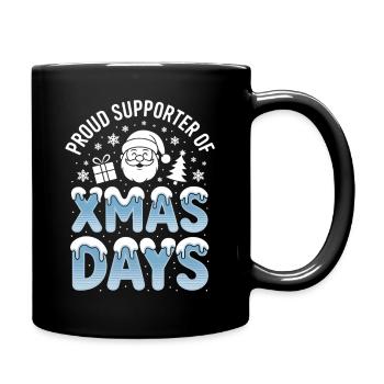 Xmas Days Unterstützer - Tasse einfarbig - Schwarz - Rechts