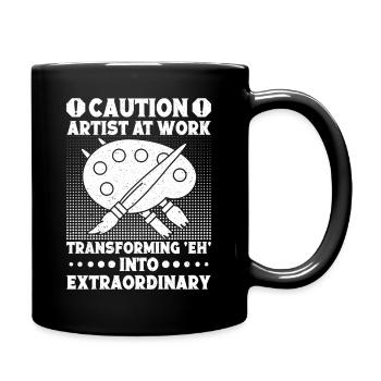 Drôle Art Peintre Prudence Artiste Au Travail Dessin - Mug uni - noir - Droite