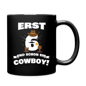 Seulement 6 ans et déjà une idée cadeau cowboy / enfants - Mug uni - noir - Droite