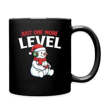 Just One More Level Gaming Lover Gamer Christmas - Full Colour Mug - black - Right