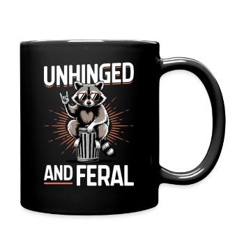 Funny Raccoon - Tasse einfarbig - Schwarz - Rechts