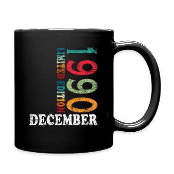Birthday in December 1990 - December - Full Colour Mug - black - Right