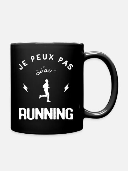 Je Peux Pas J'ai Course À Pied Coureur Humour - Mug uni - noir