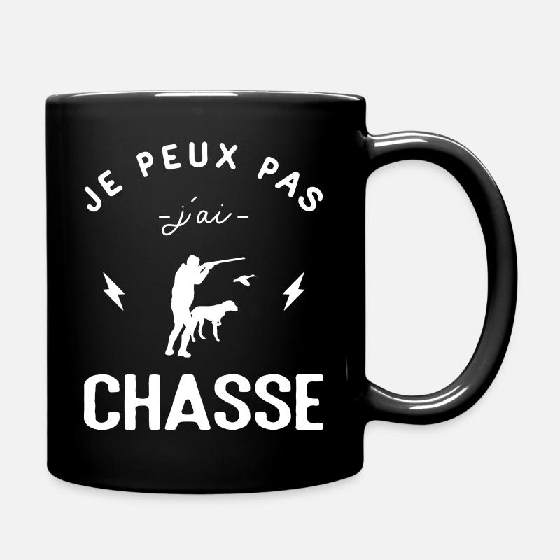 Je Peux Pas J'ai Chasse Chasseur Humour - Mug uni - noir