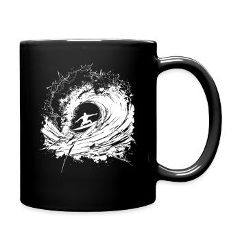 Energischer Surfer Art Surfer - Tasse einfarbig - Schwarz - Rechts