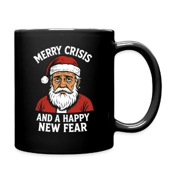 Une crise joyeuse et une nouvelle peur heureuse Père Noël - Mug uni - noir - Droite