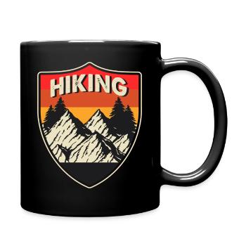 Hiking Retro - Full Colour Mug - black - Right