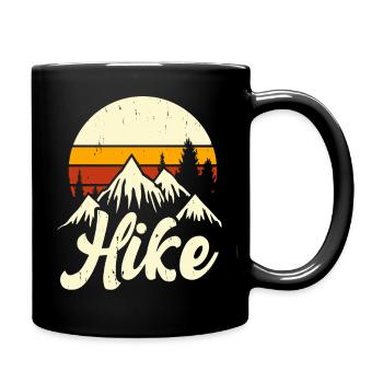 Hiking Retro - Full Colour Mug - black - Right