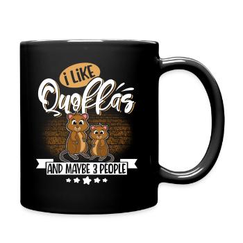 Quokka - Tasse einfarbig - Schwarz - Rechts