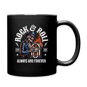 Rock and Roll Always and Forever Rockabilly 2025 - Tasse einfarbig - Schwarz - Rechts