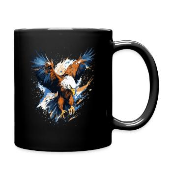 Stormy Eagle Splash Art - Full Colour Mug - black - Right